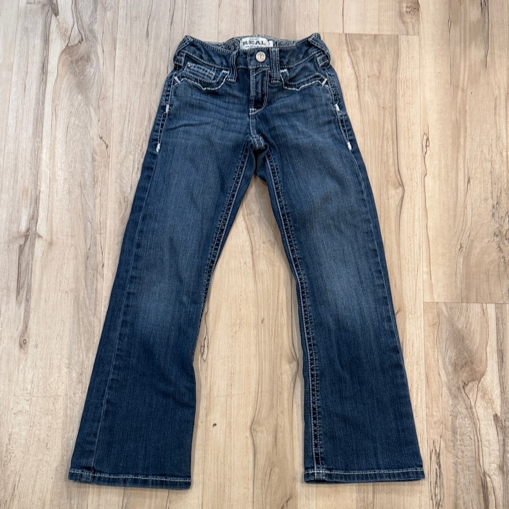 Ariat Girls REAL Denim Medium Blue Bootcut Jeans